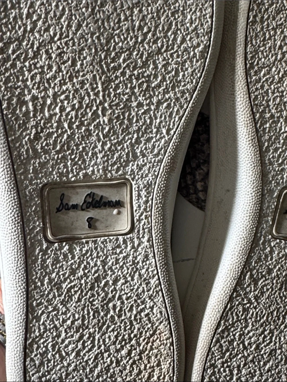 Sam Edelman White Sneakers Snake-Print Stripe leather 8 animal print active